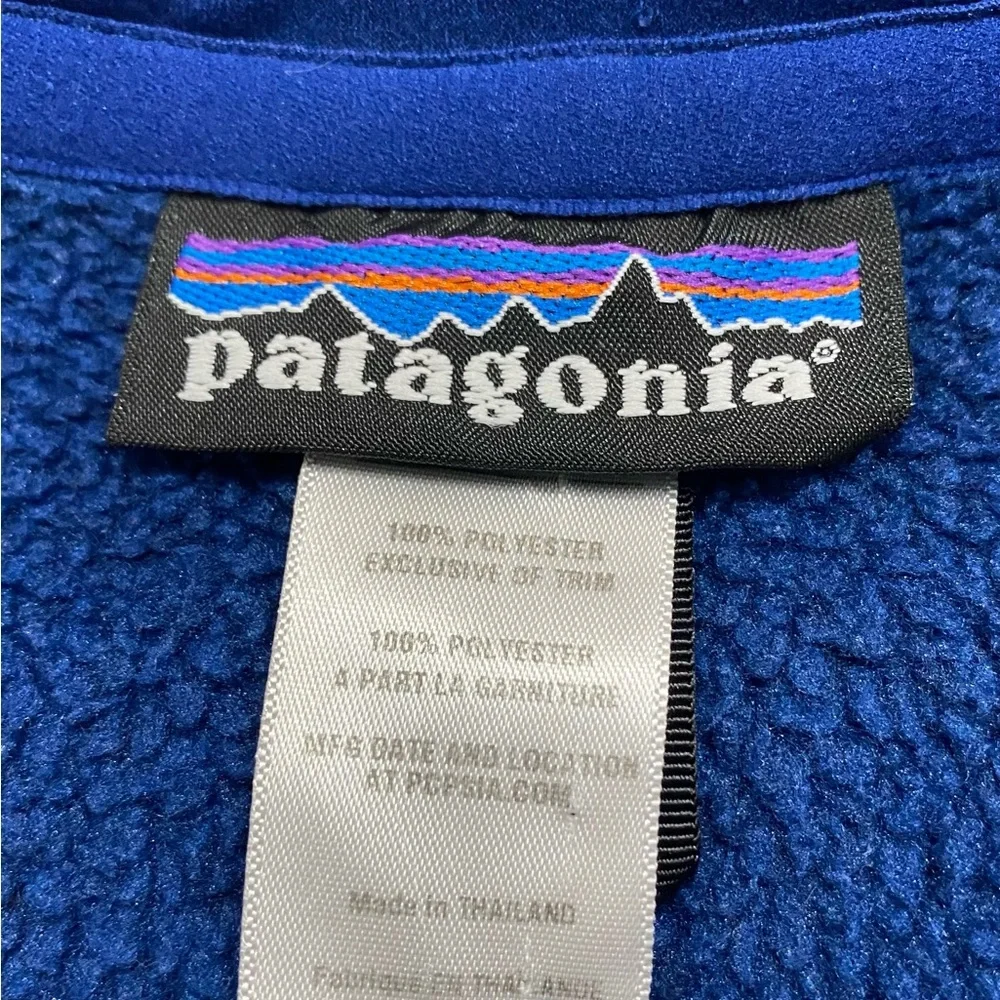 Patagonia Mens Blue Full-Zip Mock Neck Better Fleece Vest Size L Outdoor Hiking